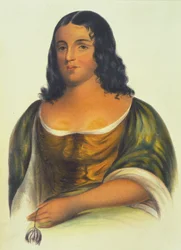 Po-Ca-Hon-Tas, 1848 (håndfarget litho)
